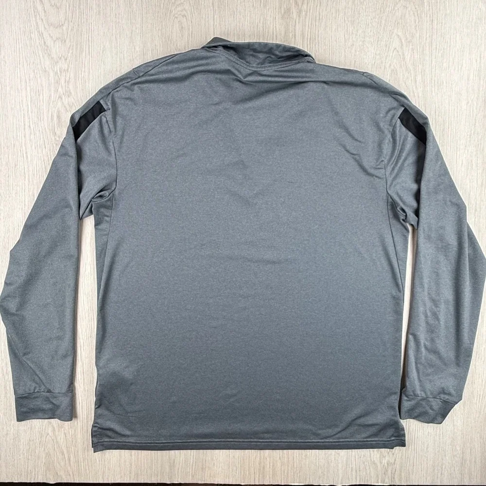 Quarter Zip Pullover Nike Pro Size M Gray Dri Fit Athletic Workout Top
